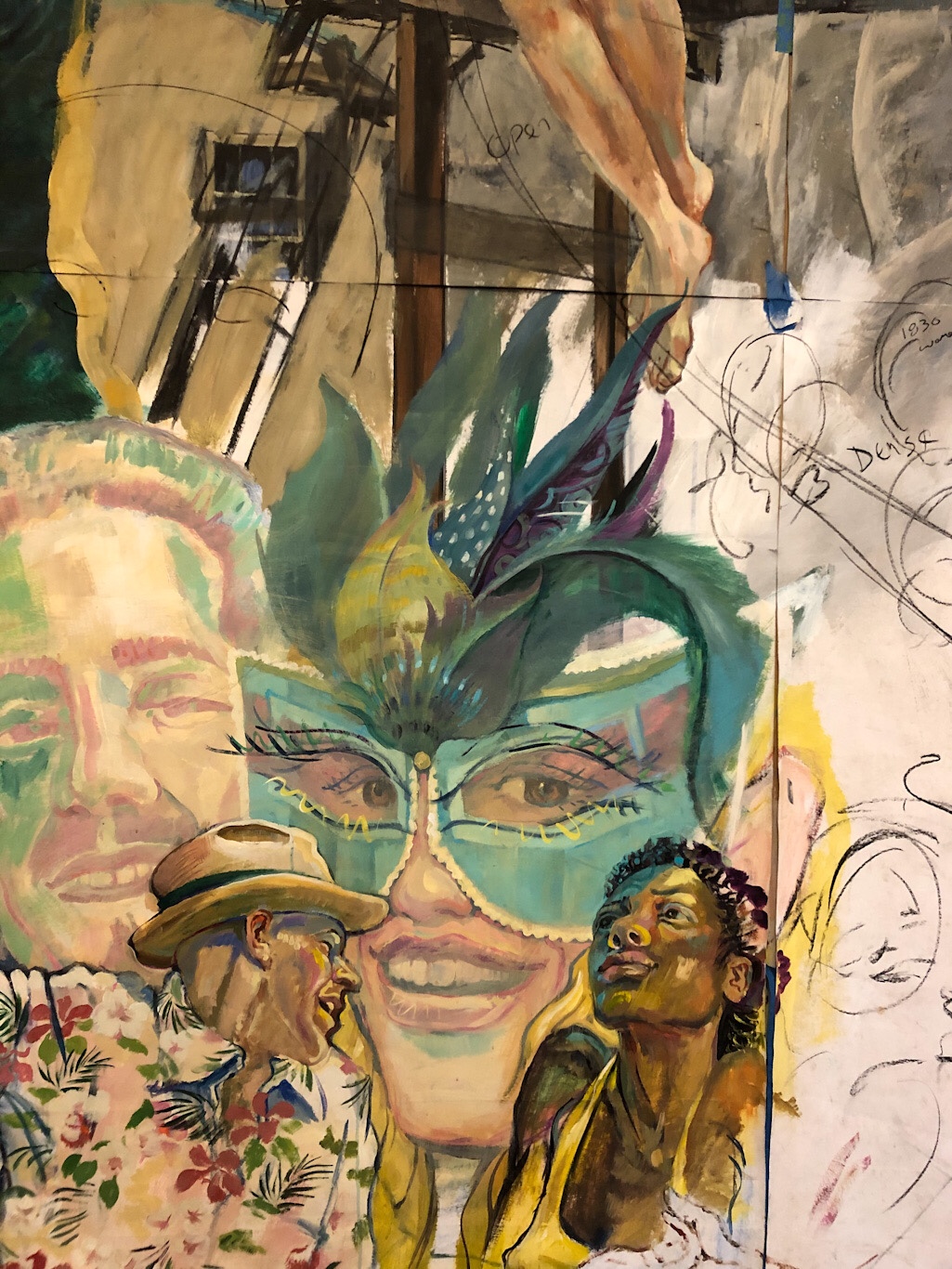 Dance backdrop for mural